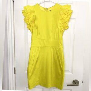 NWOT - French Connection Vibrant Yellow Mini Dress